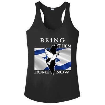 Bring Them Home Now Stand With Israel America Flag Patriotic  Ladies PosiCharge Competitor Racerback Tank