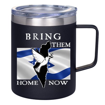 Bring Them Home Now Stand With Israel America Flag Patriotic  12oz Stainless Steel Coffee Mug