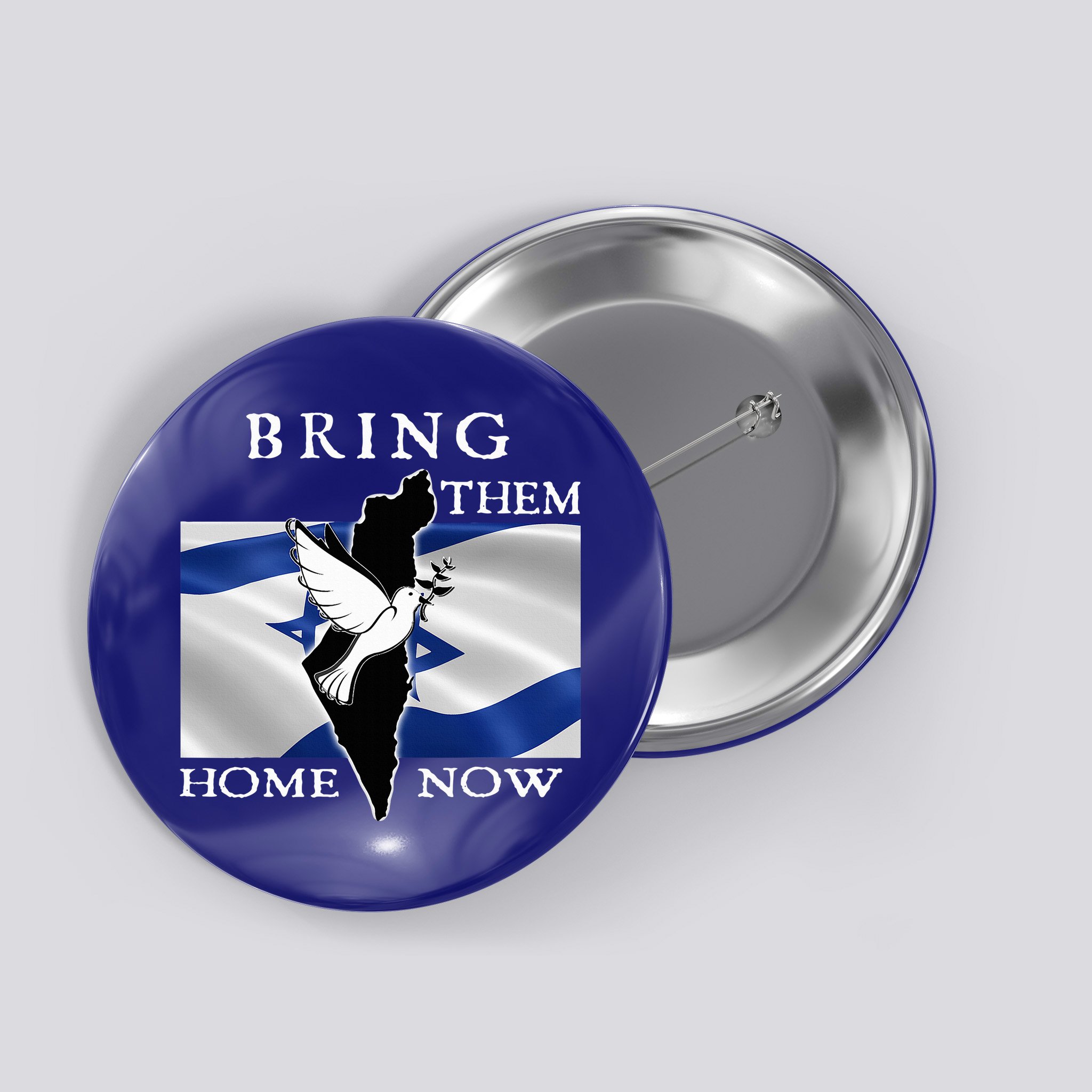 Bring Them Home Now Stand With Israel America Flag Patriotic  Button