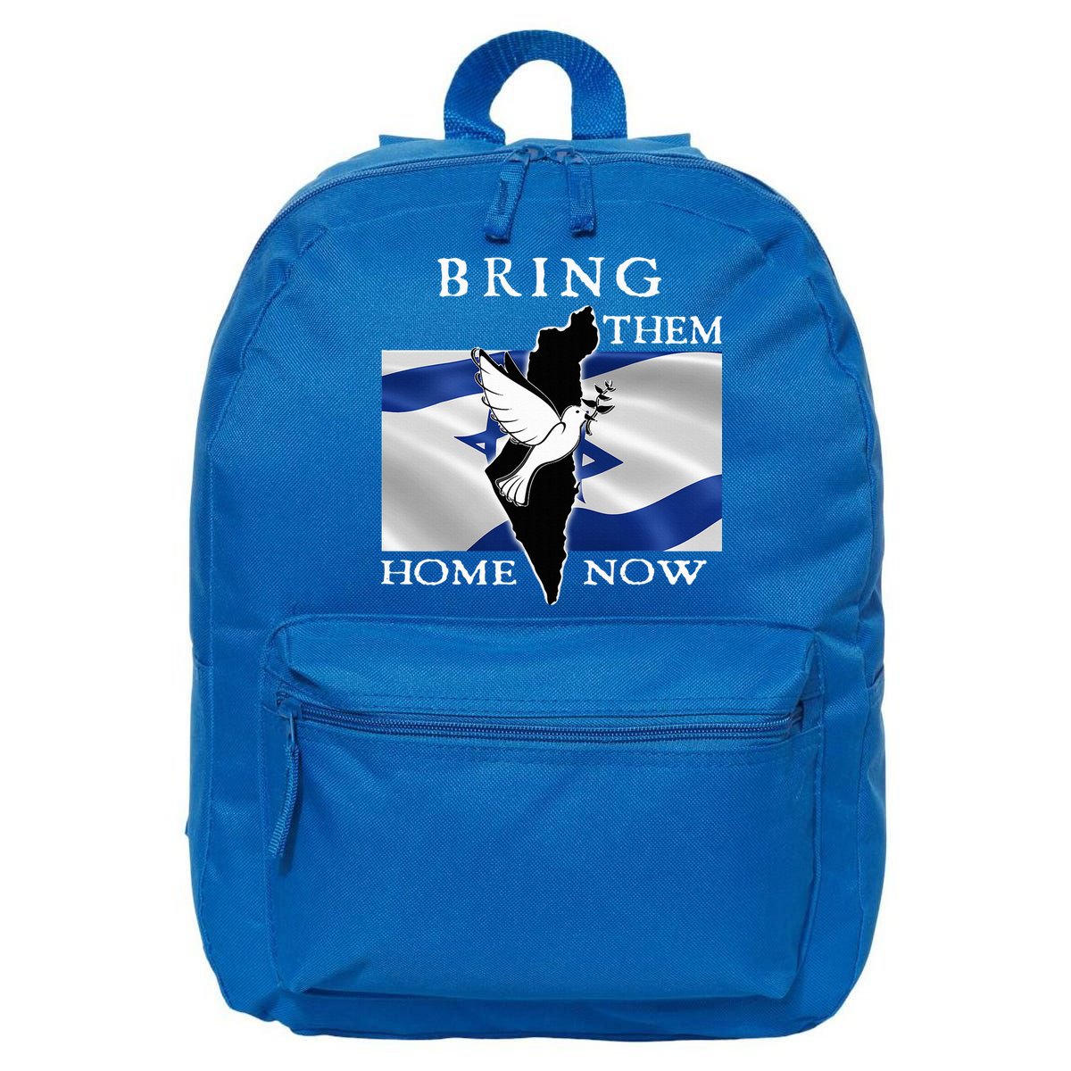 Bring Them Home Now Stand With Israel America Flag Patriotic  16 in Basic Backpack