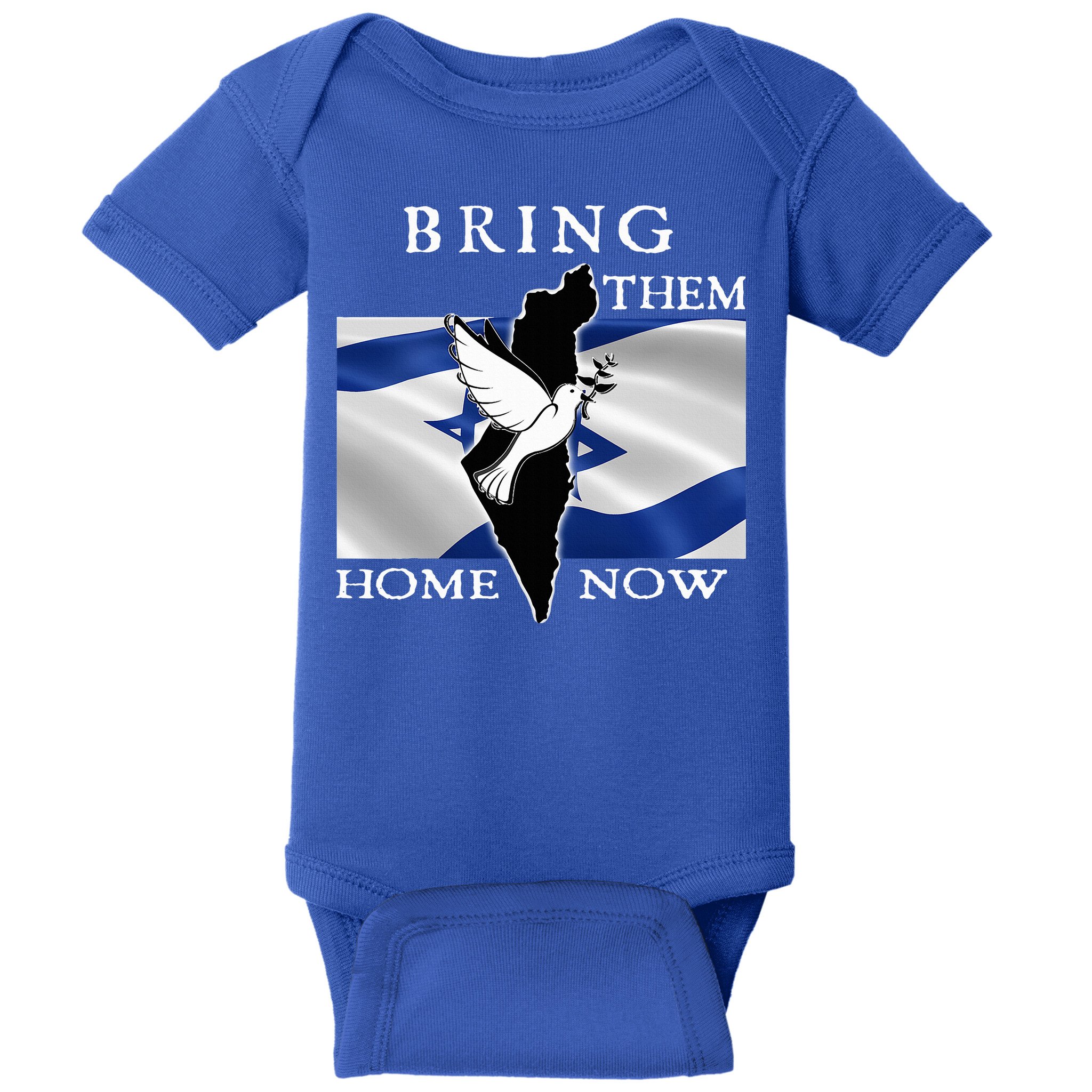 Bring Them Home Now Stand With Israel America Flag Patriotic  Baby Bodysuit