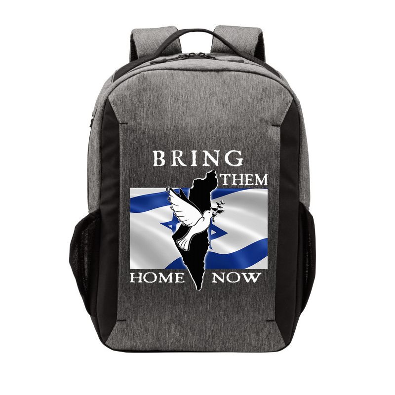 Bring Them Home Now Stand With Israel America Flag Patriotic  Vector Backpack