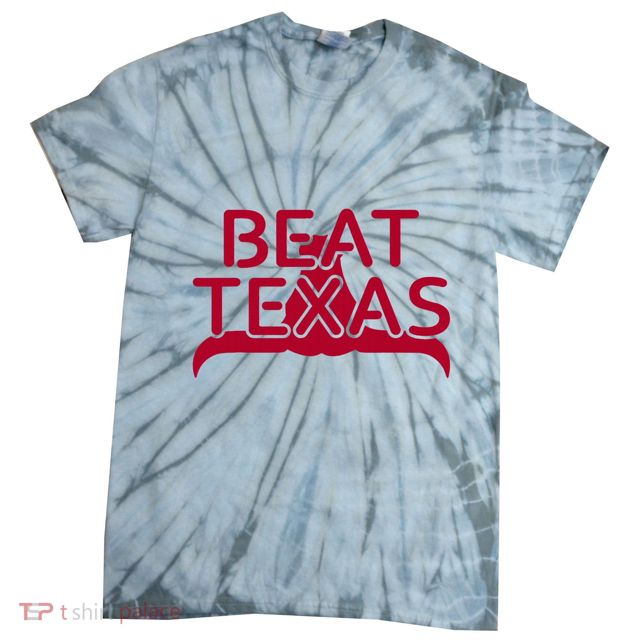 Beat Texas Horns Down Oklahoma Texas Red River Tie-Dye T-Shirt