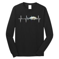 Bluefin Trevally Heartbeat For Saltwater Fish Fishing Lovers Long Sleeve Shirt