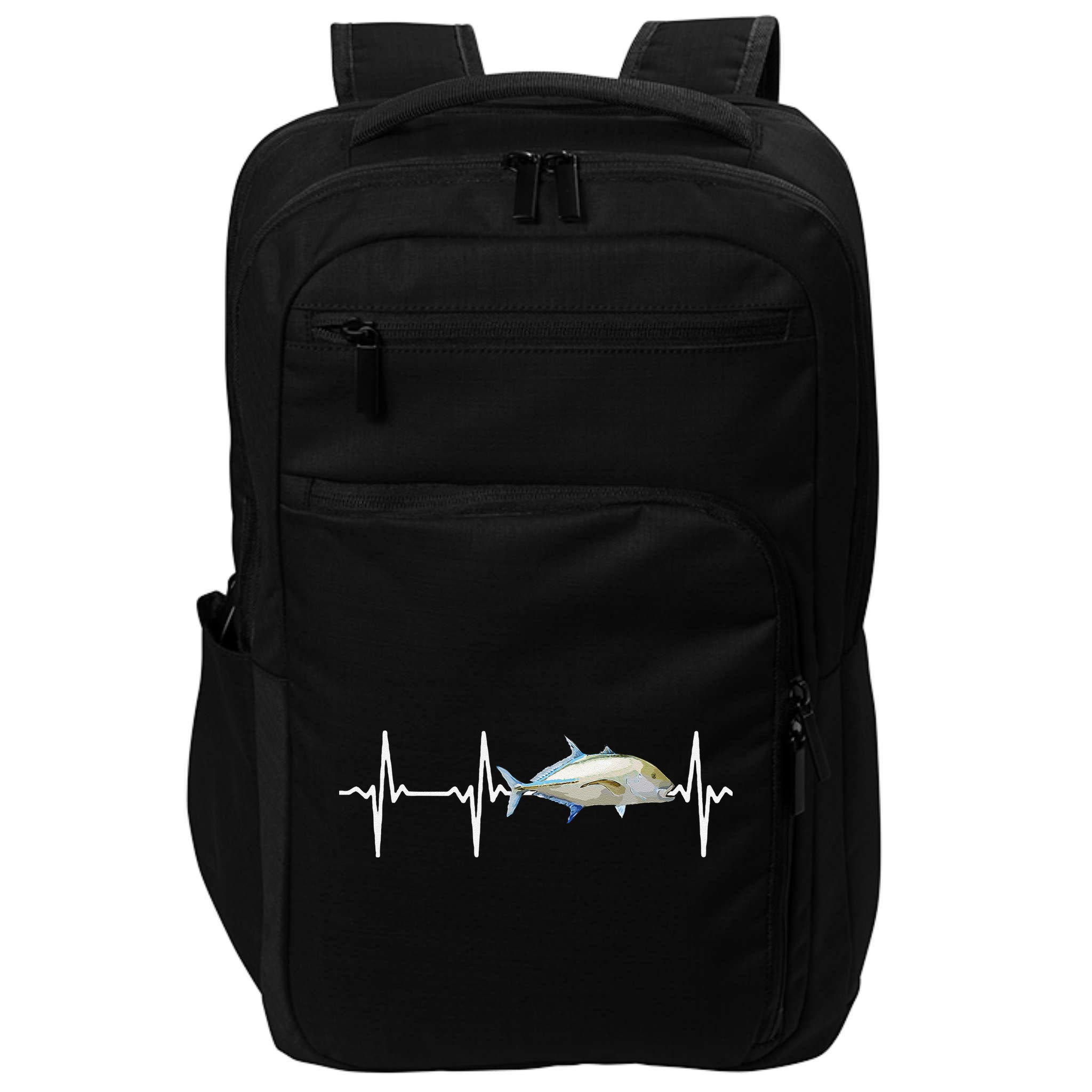 Bluefin Trevally Heartbeat For Saltwater Fish Fishing Lovers Impact Tech Backpack