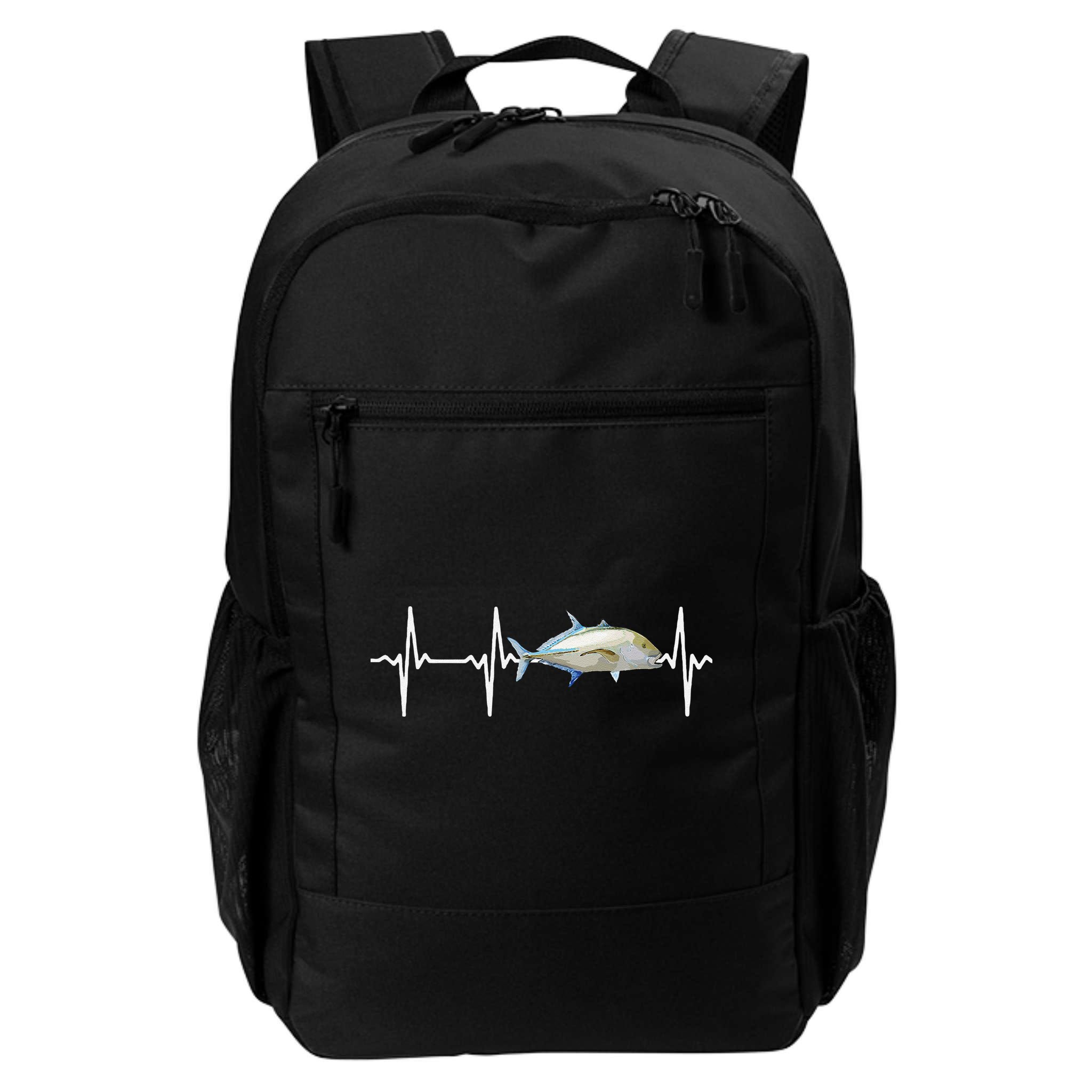 Bluefin Trevally Heartbeat For Saltwater Fish Fishing Lovers Backpack