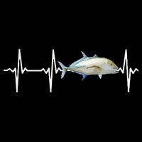 Bluefin Trevally Heartbeat For Saltwater Fish Fishing Lovers Premium T-Shirt