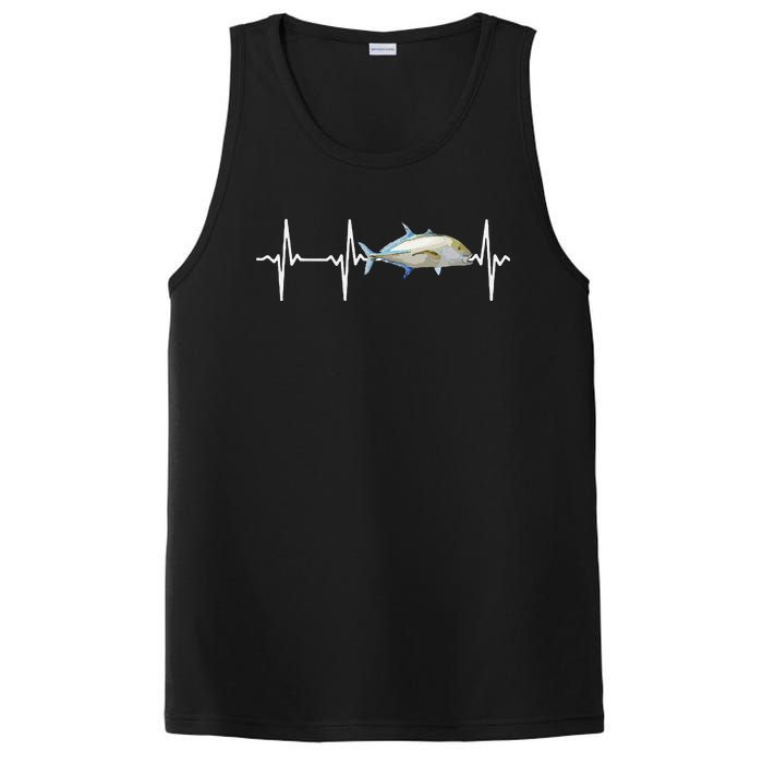 Bluefin Trevally Heartbeat For Saltwater Fish Fishing Lovers PosiCharge Competitor Tank