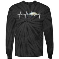 Bluefin Trevally Heartbeat For Saltwater Fish Fishing Lovers Tie-Dye Long Sleeve Shirt