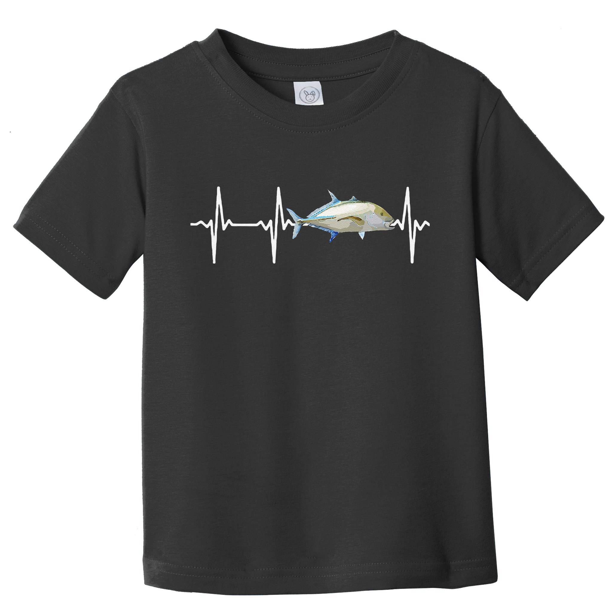 Bluefin Trevally Heartbeat For Saltwater Fish Fishing Lovers Toddler T-Shirt
