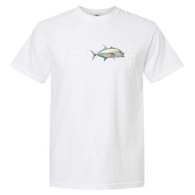 Bluefin Trevally Heartbeat For Saltwater Fish Fishing Lovers Garment-Dyed Heavyweight T-Shirt