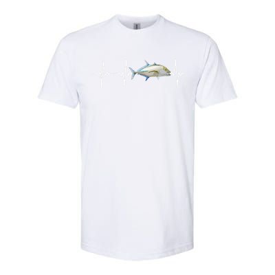 Bluefin Trevally Heartbeat For Saltwater Fish Fishing Lovers Softstyle CVC T-Shirt