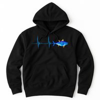 Bluefin Tuna Heartbeat EKG Pulseline Deep Sea Fishing Hoodie