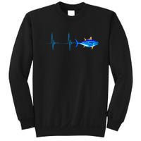 Bluefin Tuna Heartbeat EKG Pulseline Deep Sea Fishing Sweatshirt