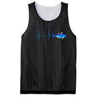 Bluefin Tuna Heartbeat EKG Pulseline Deep Sea Fishing Mesh Reversible Basketball Jersey Tank