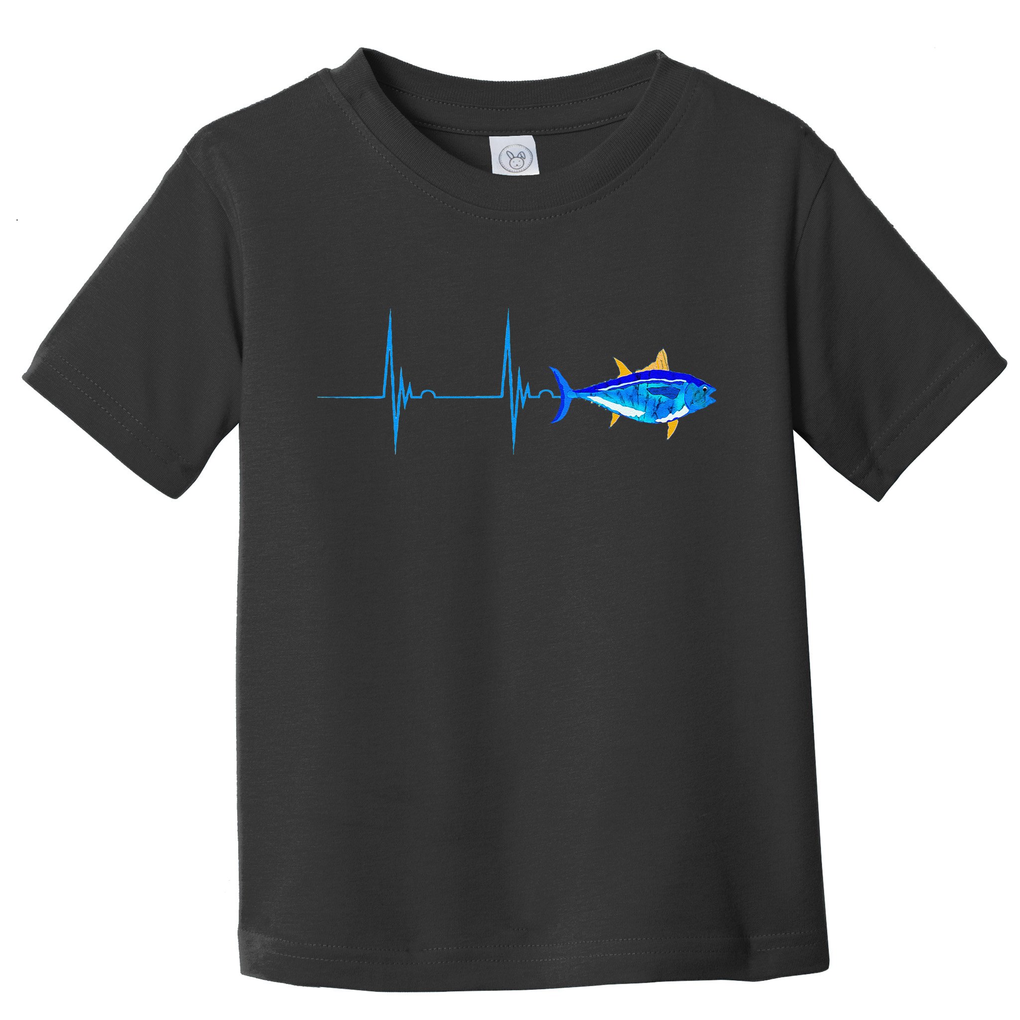 Bluefin Tuna Heartbeat EKG Pulseline Deep Sea Fishing Toddler T-Shirt