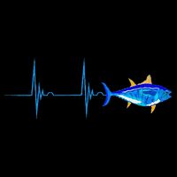 Bluefin Tuna Heartbeat EKG Pulseline Deep Sea Fishing Toddler T-Shirt