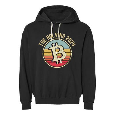 Bitcoin The Halving 2024 To The Moon Garment-Dyed Fleece Hoodie