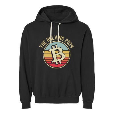 Bitcoin The Halving 2024 To The Moon Garment-Dyed Fleece Hoodie