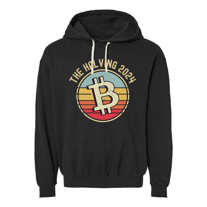 Bitcoin The Halving 2024 To The Moon Garment-Dyed Fleece Hoodie