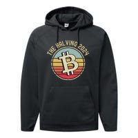 Bitcoin The Halving 2024 To The Moon Performance Fleece Hoodie