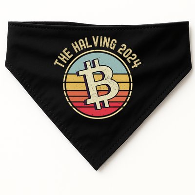 Bitcoin The Halving 2024 To The Moon USA-Made Doggie Bandana