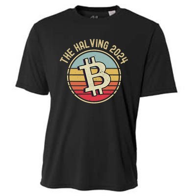 Bitcoin The Halving 2024 To The Moon Cooling Performance Crew T-Shirt