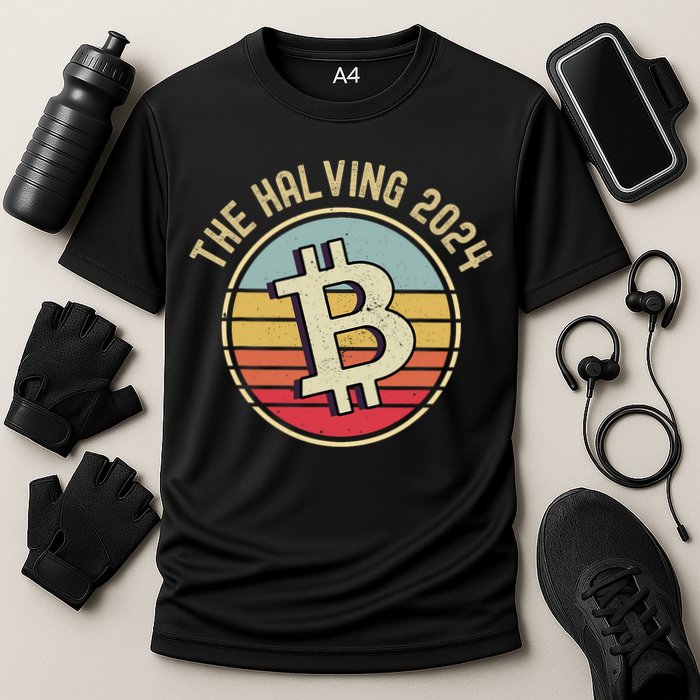 Bitcoin The Halving 2024 To The Moon Performance Shirt