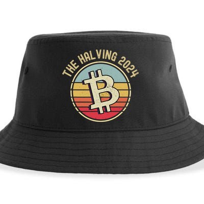 Bitcoin The Halving 2024 To The Moon Sustainable Bucket Hat