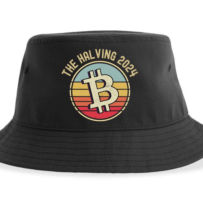 Bitcoin The Halving 2024 To The Moon Sustainable Bucket Hat