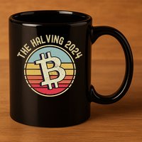 Bitcoin The Halving 2024 To The Moon 11oz C Handle Ceramic Mug