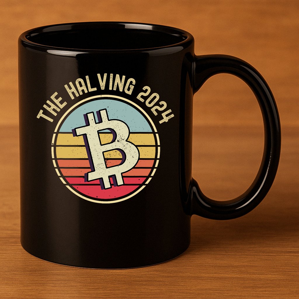Bitcoin The Halving 2024 To The Moon 11oz C Handle Ceramic Mug