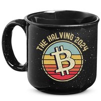 Bitcoin The Halving 2024 To The Moon 15oz Campfire Ceramic Mug