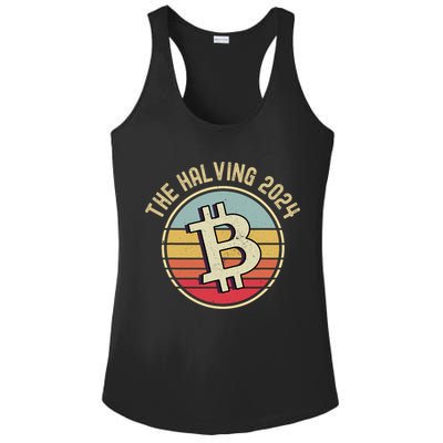 Bitcoin The Halving 2024 To The Moon Ladies PosiCharge Competitor Racerback Tank