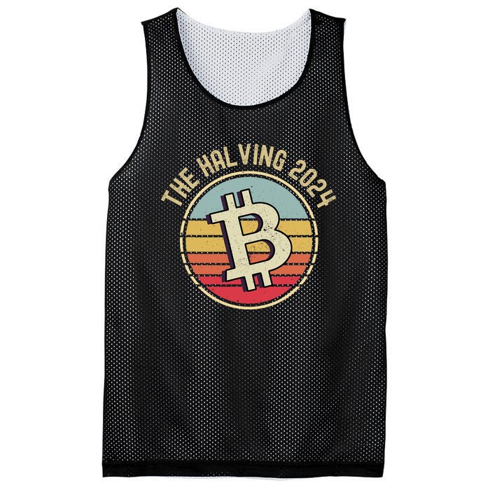 Bitcoin The Halving 2024 To The Moon Mesh Reversible Basketball Jersey Tank