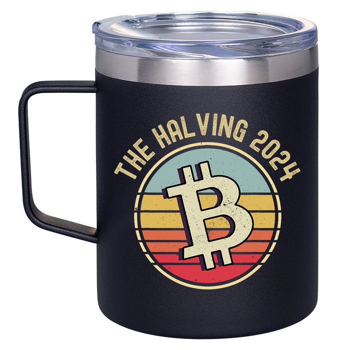 Bitcoin The Halving 2024 To The Moon 12oz Stainless Steel Coffee Mug