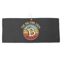 Bitcoin The Halving 2024 To The Moon Large Microfiber Waffle Golf Towel