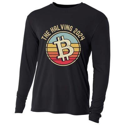 Bitcoin The Halving 2024 To The Moon Cooling Performance Long Sleeve Crew