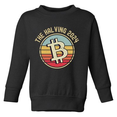Bitcoin The Halving 2024 To The Moon Toddler Sweatshirt