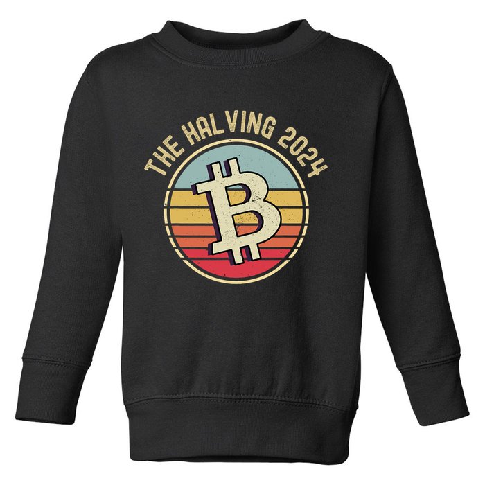 Bitcoin The Halving 2024 To The Moon Toddler Sweatshirt