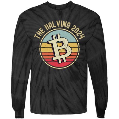 Bitcoin The Halving 2024 To The Moon Tie-Dye Long Sleeve Shirt