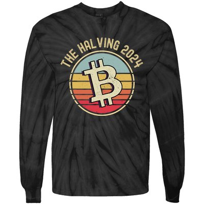 Bitcoin The Halving 2024 To The Moon Tie-Dye Long Sleeve Shirt