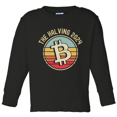 Bitcoin The Halving 2024 To The Moon Toddler Long Sleeve Shirt