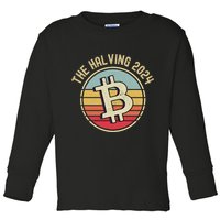 Bitcoin The Halving 2024 To The Moon Toddler Long Sleeve Shirt