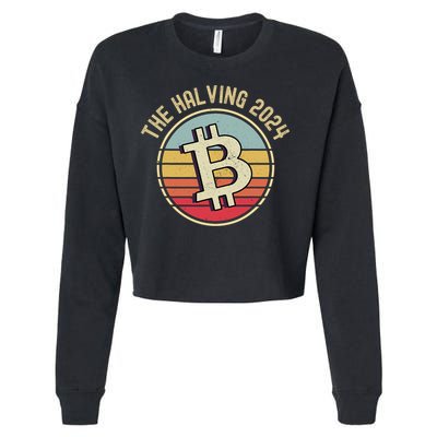 Bitcoin The Halving 2024 To The Moon Cropped Pullover Crew