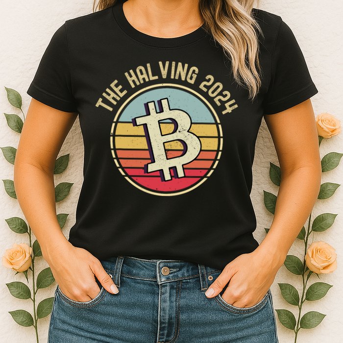 Bitcoin The Halving 2024 To The Moon Womens T-Shirt