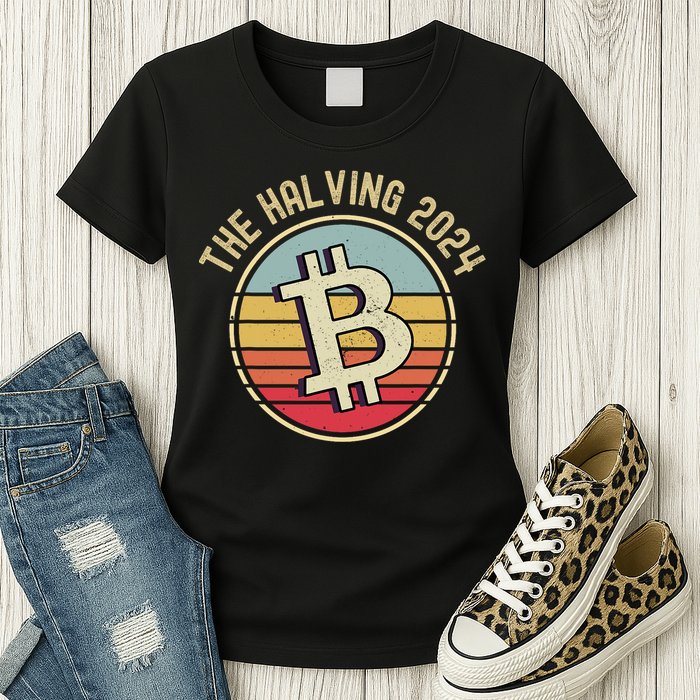 Bitcoin The Halving 2024 To The Moon Womens T-Shirt
