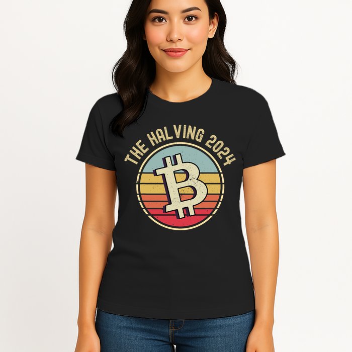Bitcoin The Halving 2024 To The Moon Womens T-Shirt