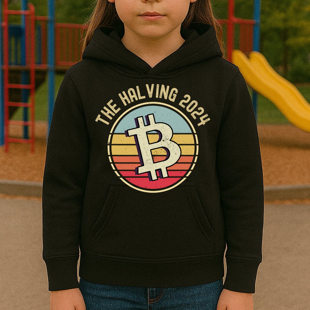 Bitcoin The Halving 2024 To The Moon Kids Hoodie