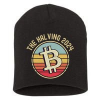 Bitcoin The Halving 2024 To The Moon Short Acrylic Beanie